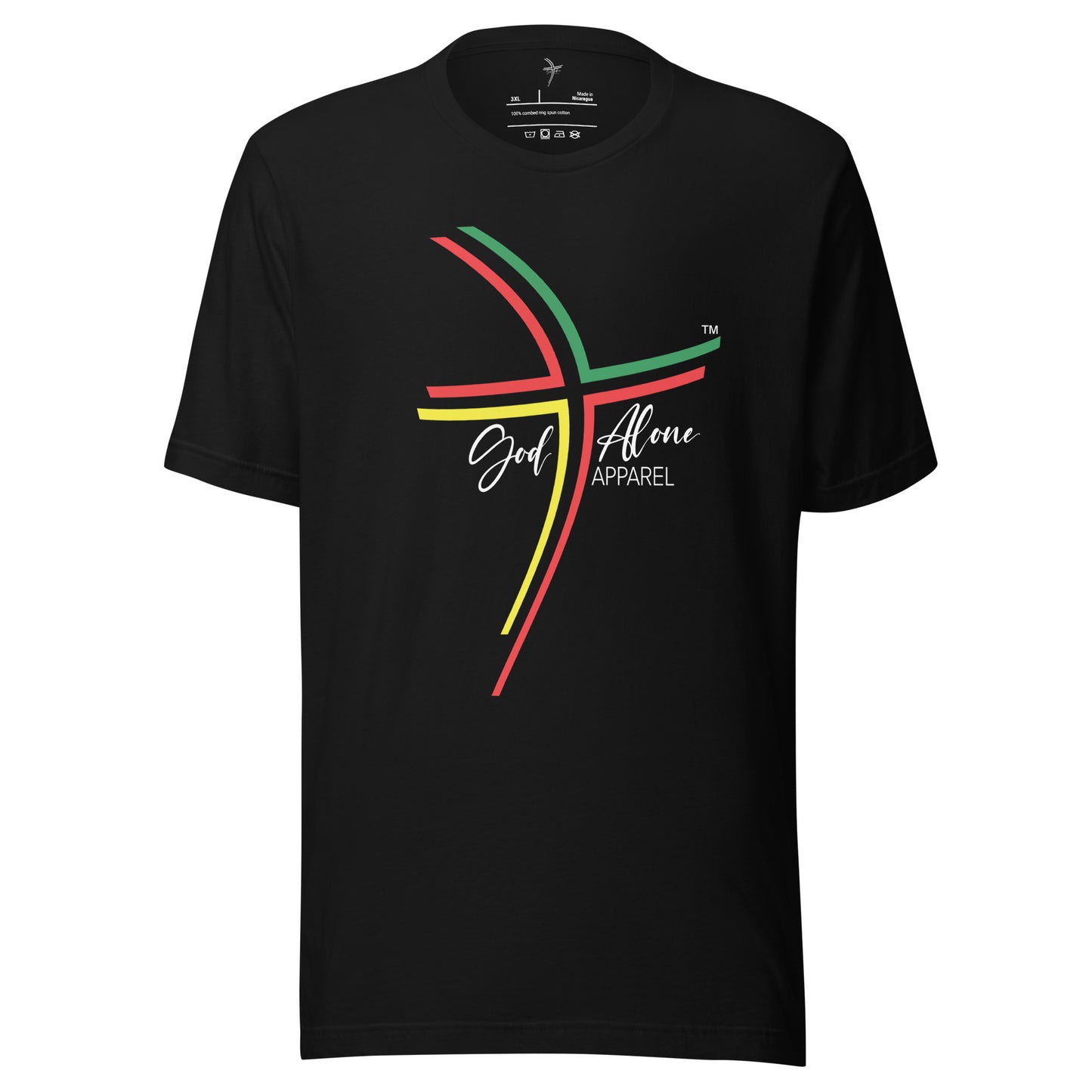 God Alone Apparel Reggae Colors Logo Tee