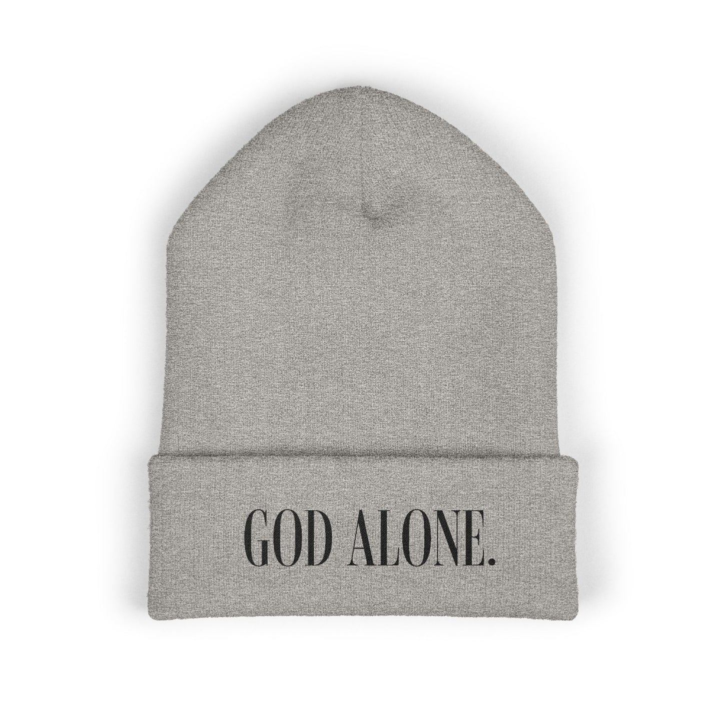 Unisex God Alone Embroidered Beanie