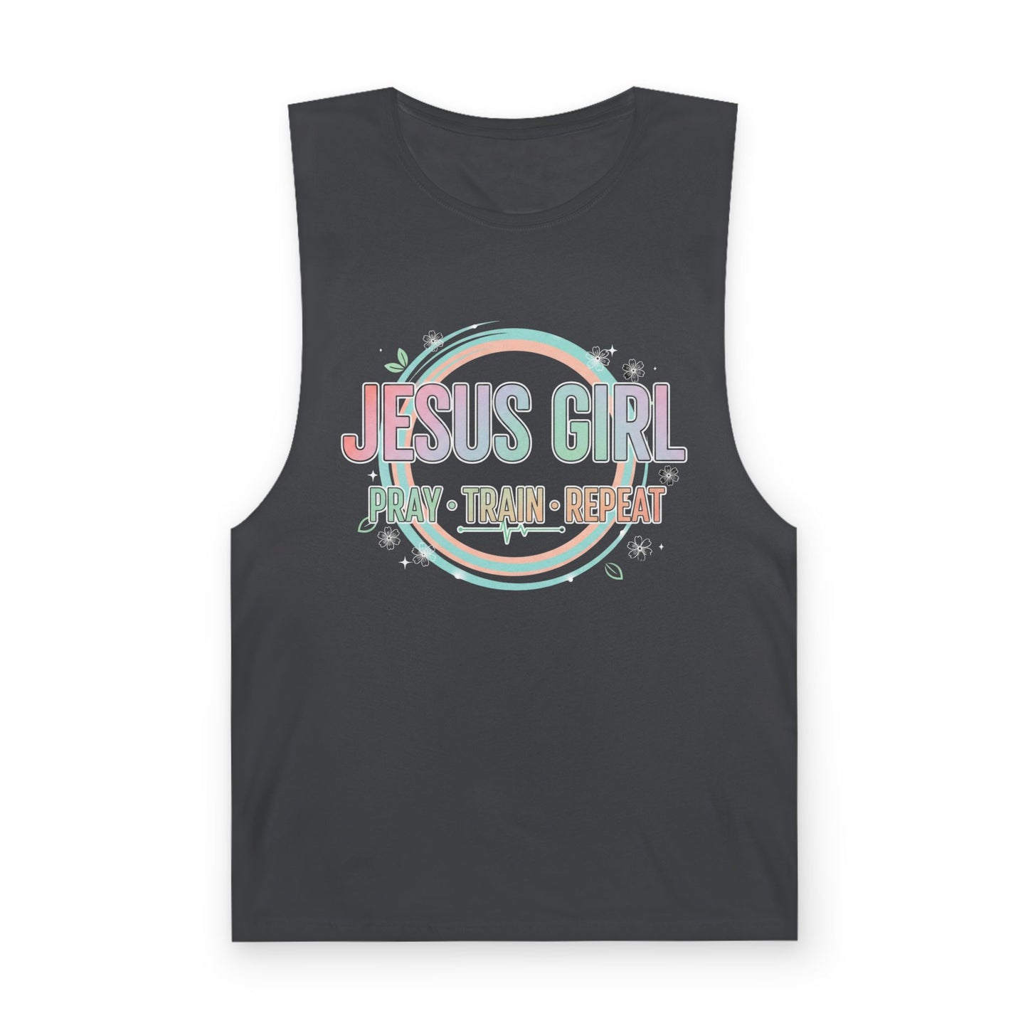 Jesus Girl Pray Train Repeat Women’s Gym Tank