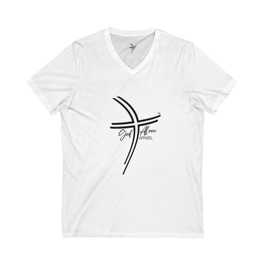 Logo Graphic Unisex Short Sleeve V-Neck Tee