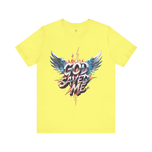 God Saved Me Graphic Unisex Short Sleeve Tee