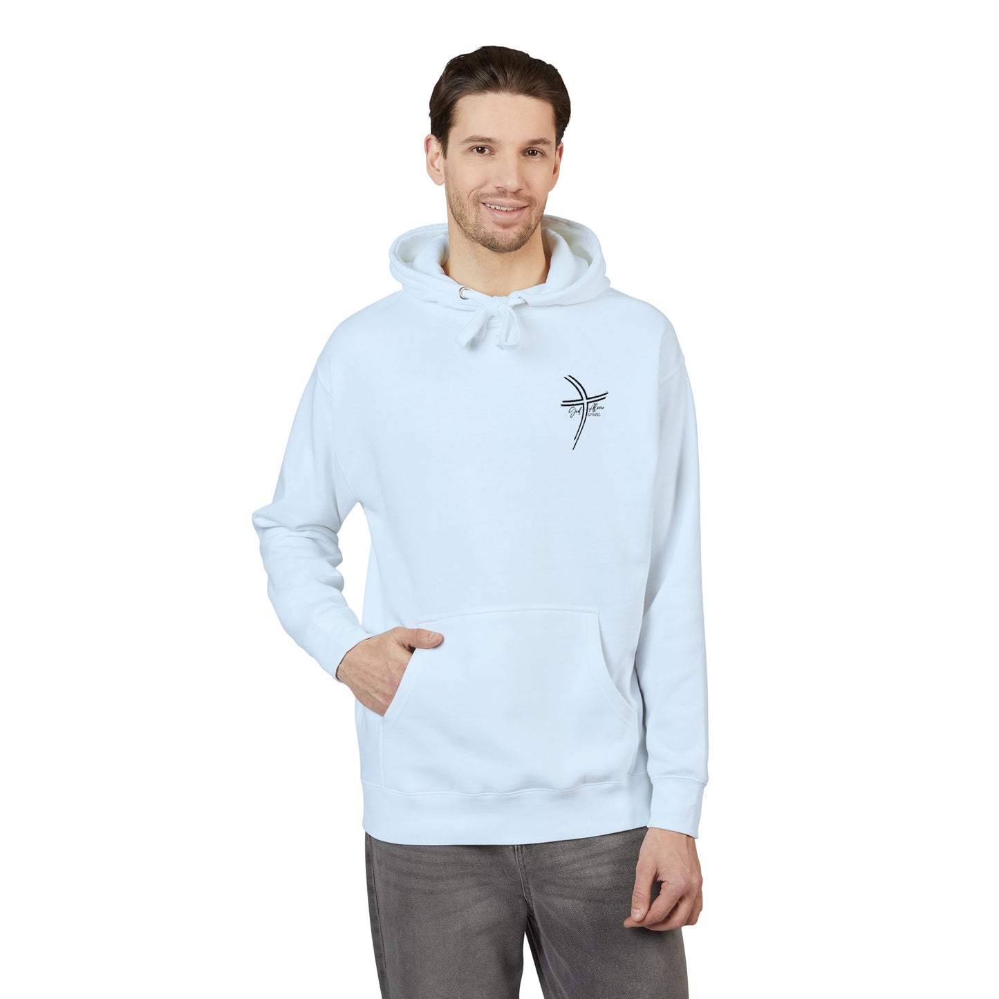 Small Logo Graphic Unisex Premium Embroidery Cozy Fleece Hoodie