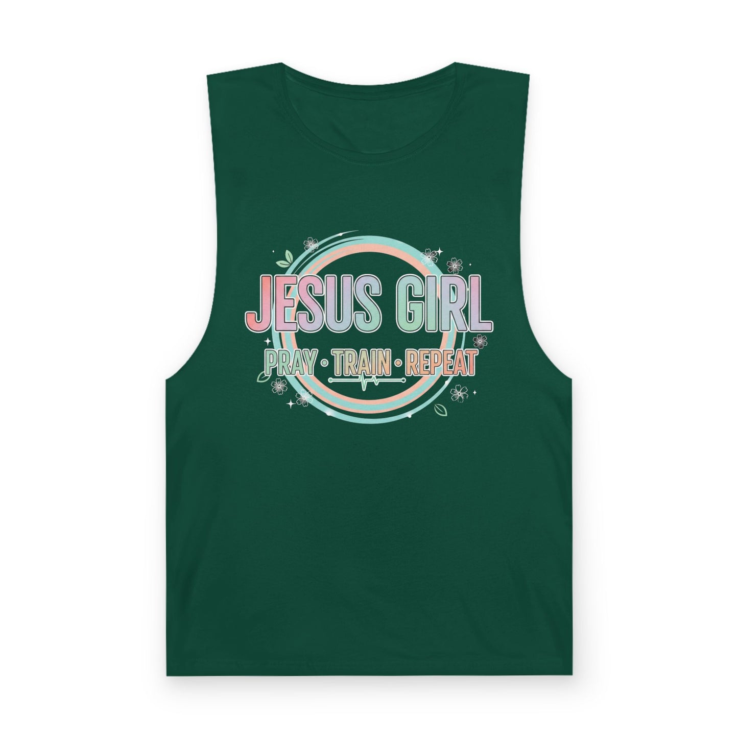 Jesus Girl Pray Train Repeat Women’s Gym Tank