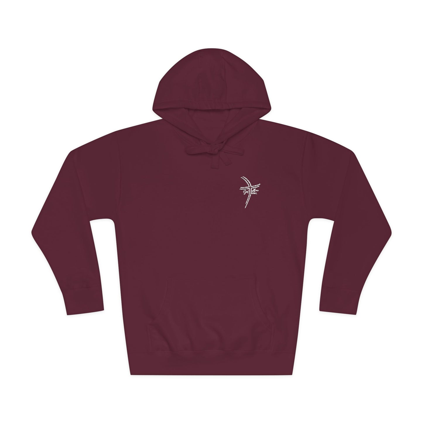Small Logo Graphic Unisex Premium Embroidery Cozy Fleece Hoodie (Additional Colors)