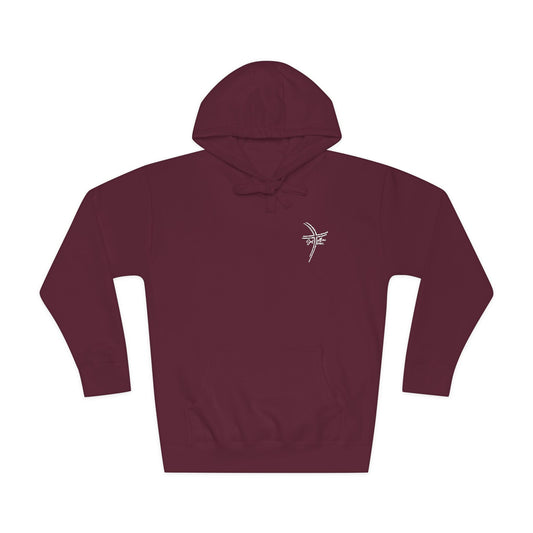 Small Logo Graphic Unisex Premium Embroidery Cozy Fleece Hoodie (Additional Colors)