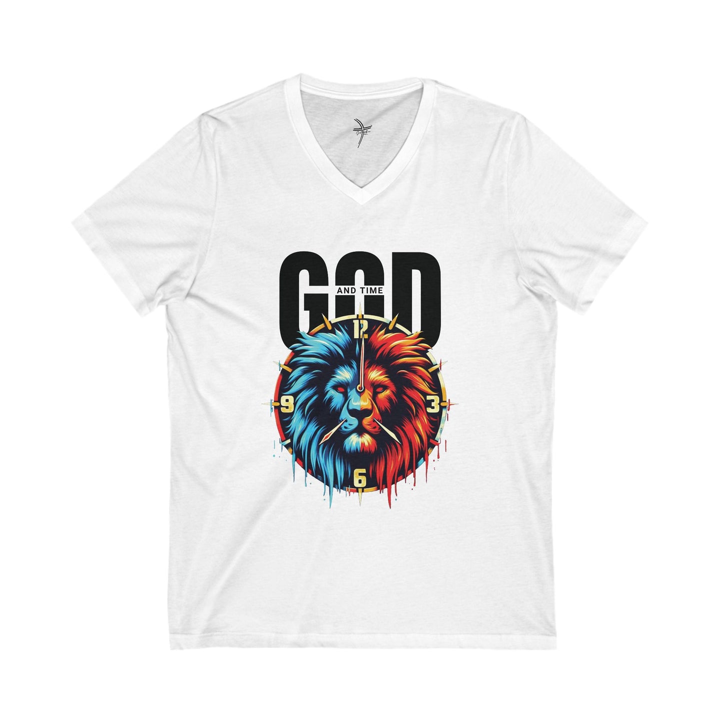 God and Time Unisex Short Sleeve V-Neck Tee