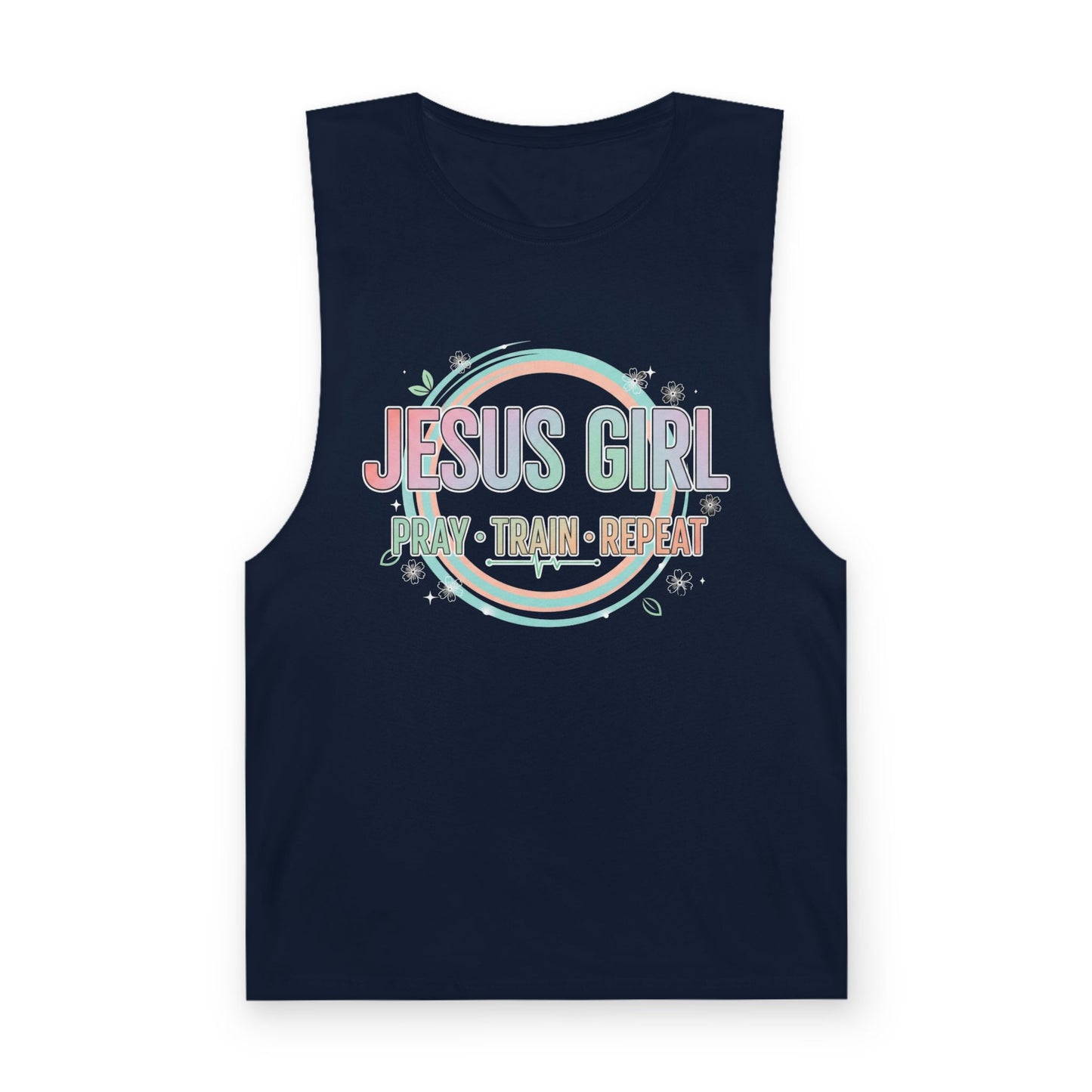 Jesus Girl Pray Train Repeat Women’s Gym Tank