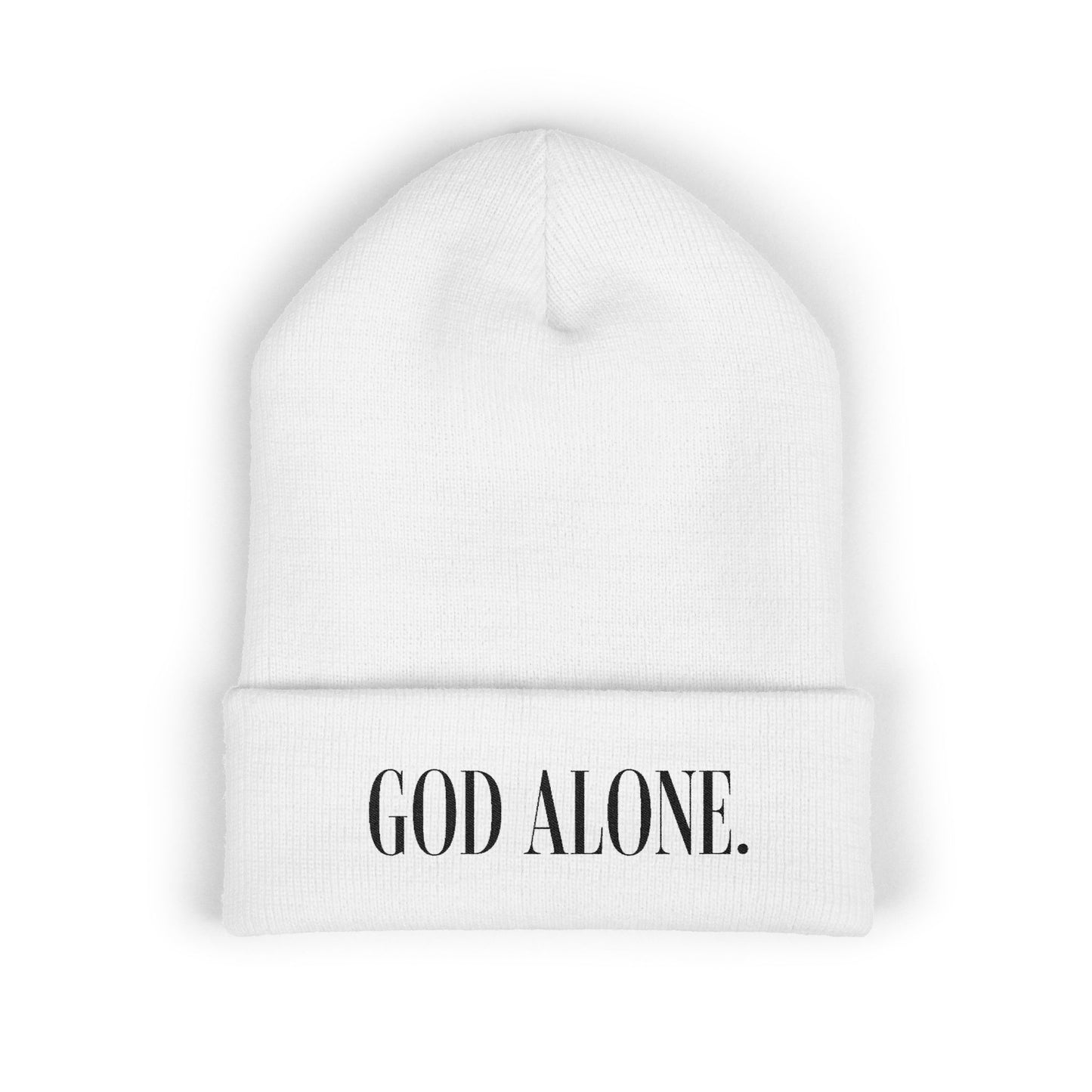 Unisex God Alone Embroidered Beanie