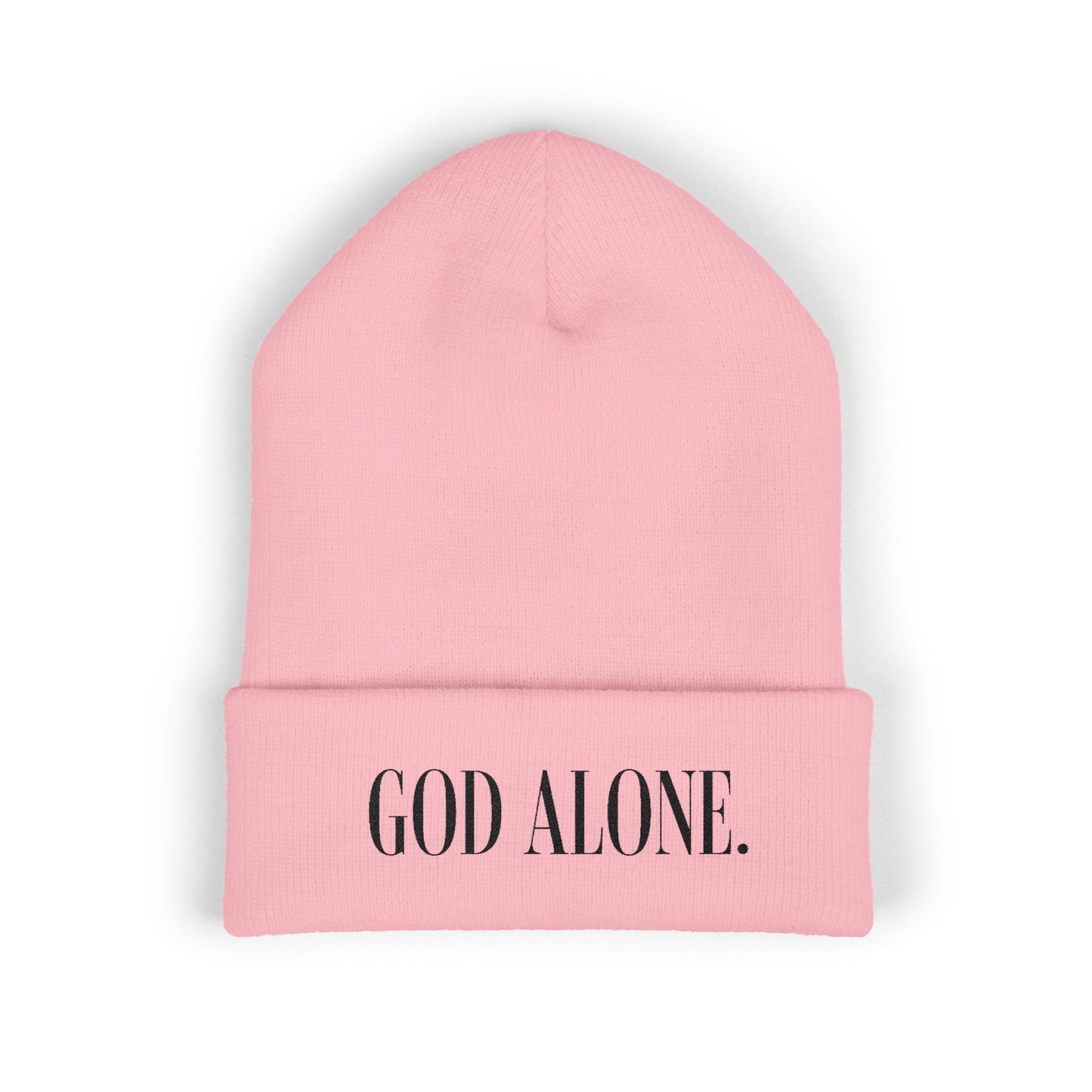 Unisex God Alone Embroidered Beanie