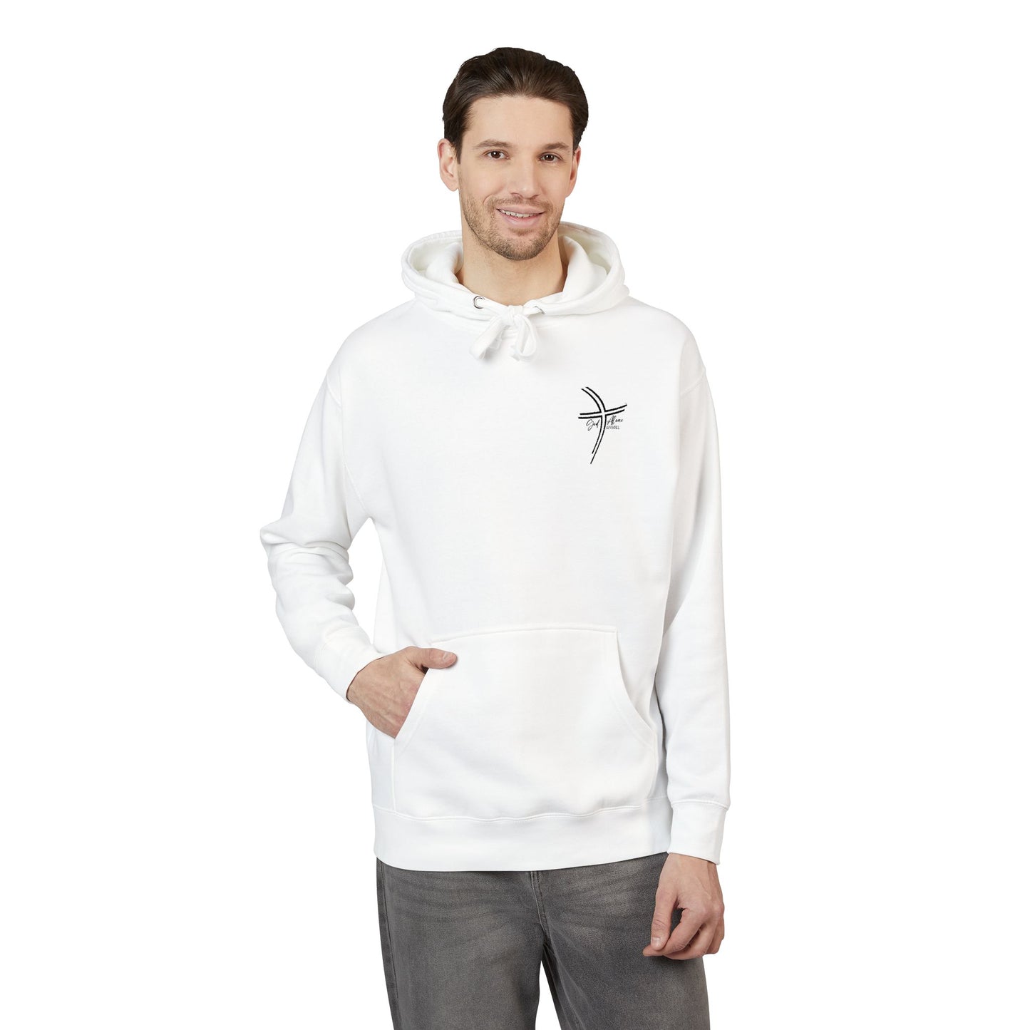 Small Logo Graphic Unisex Premium Embroidery Cozy Fleece Hoodie