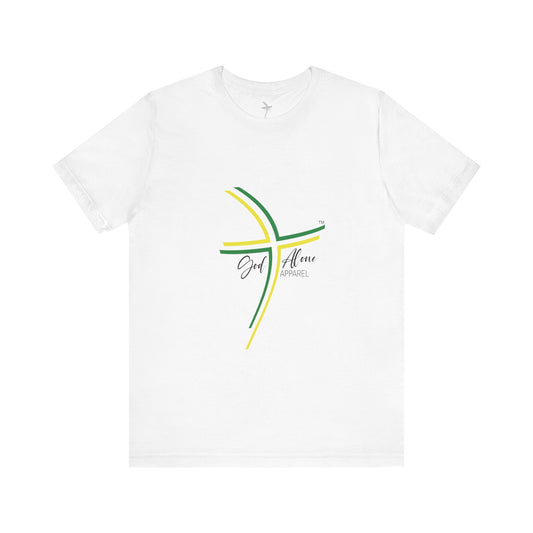 Jamaica Flag Colors Logo Graphic Unisex Short Sleeve Tee