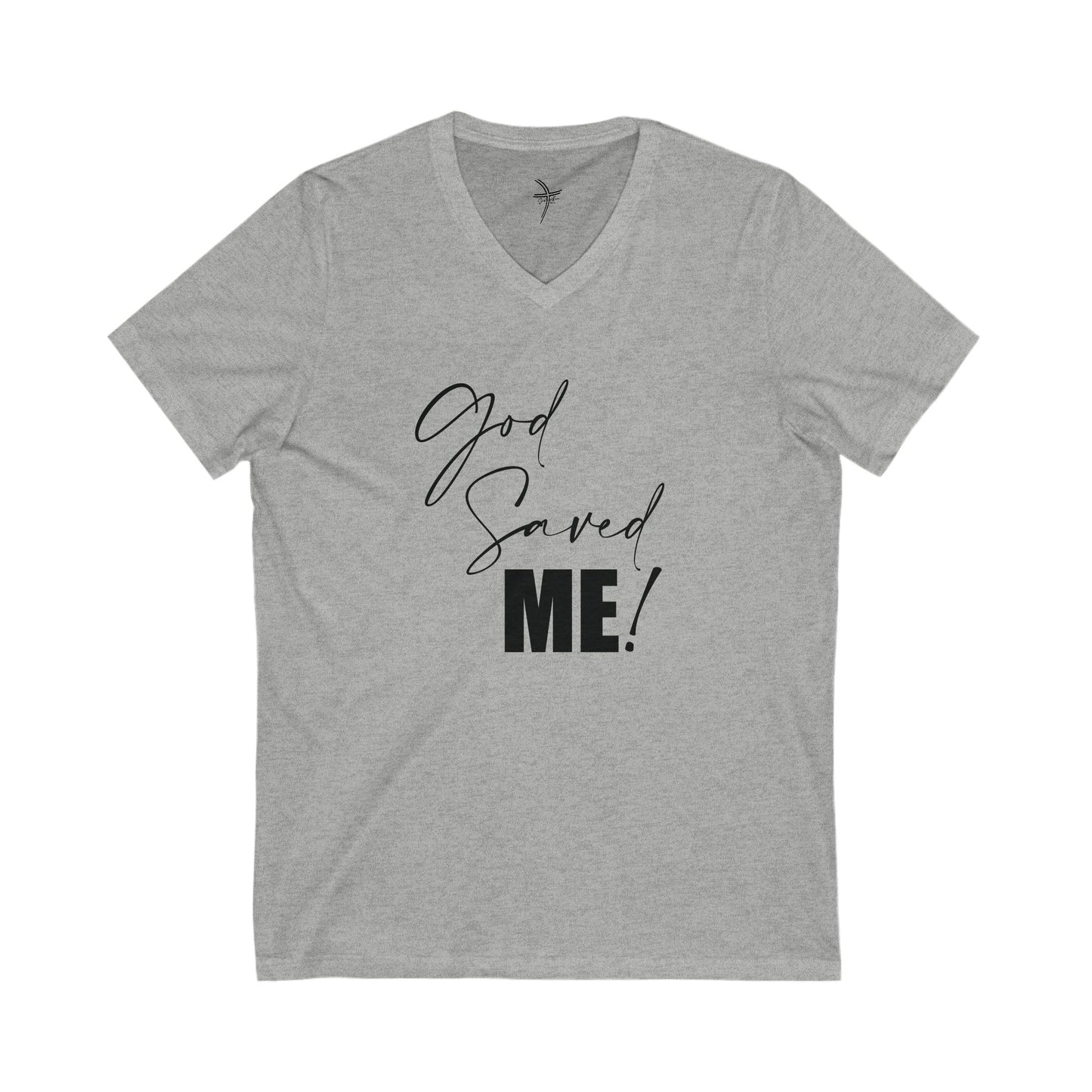 God Saved Me Unisex Short Sleeve V-Neck Tee