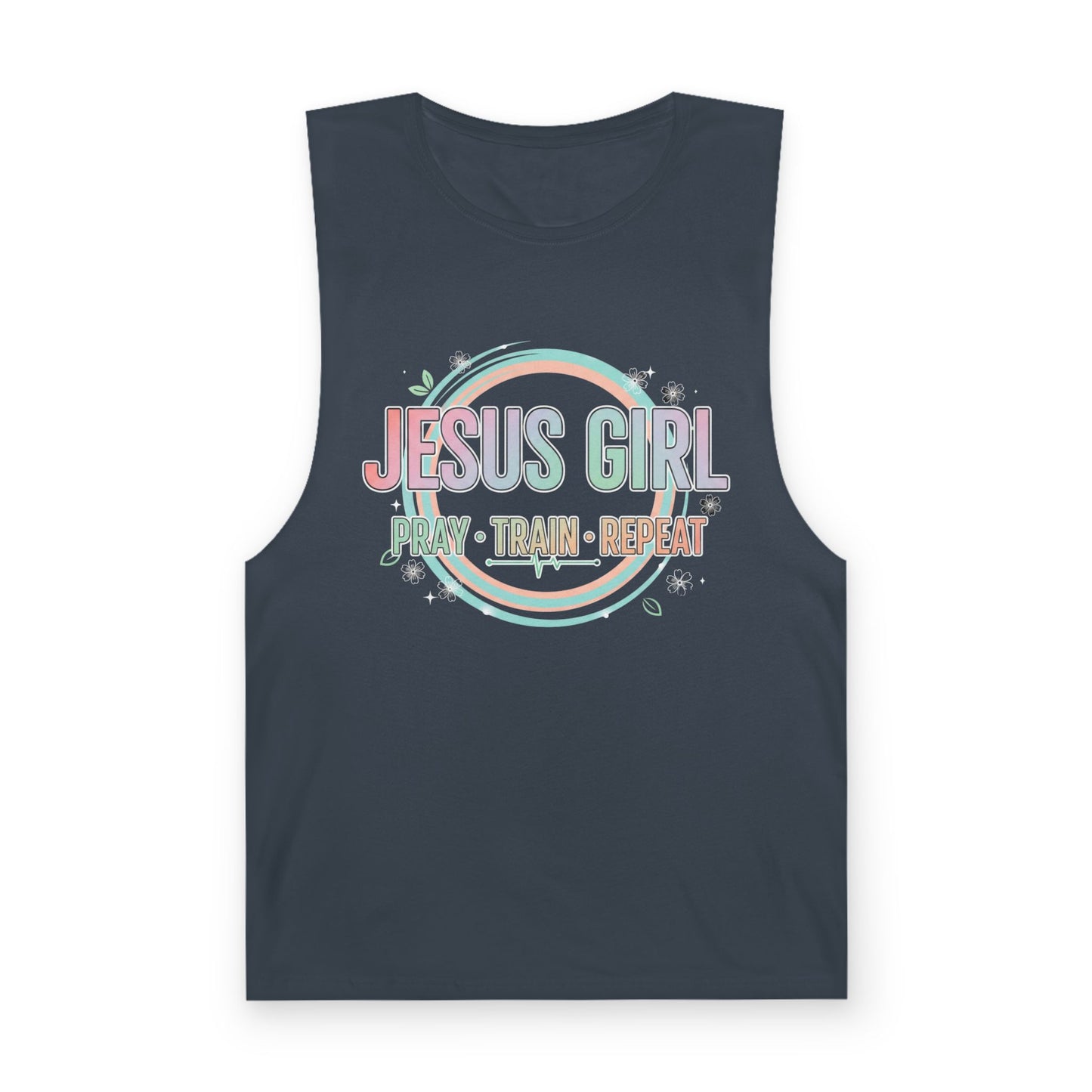Jesus Girl Pray Train Repeat Women’s Gym Tank