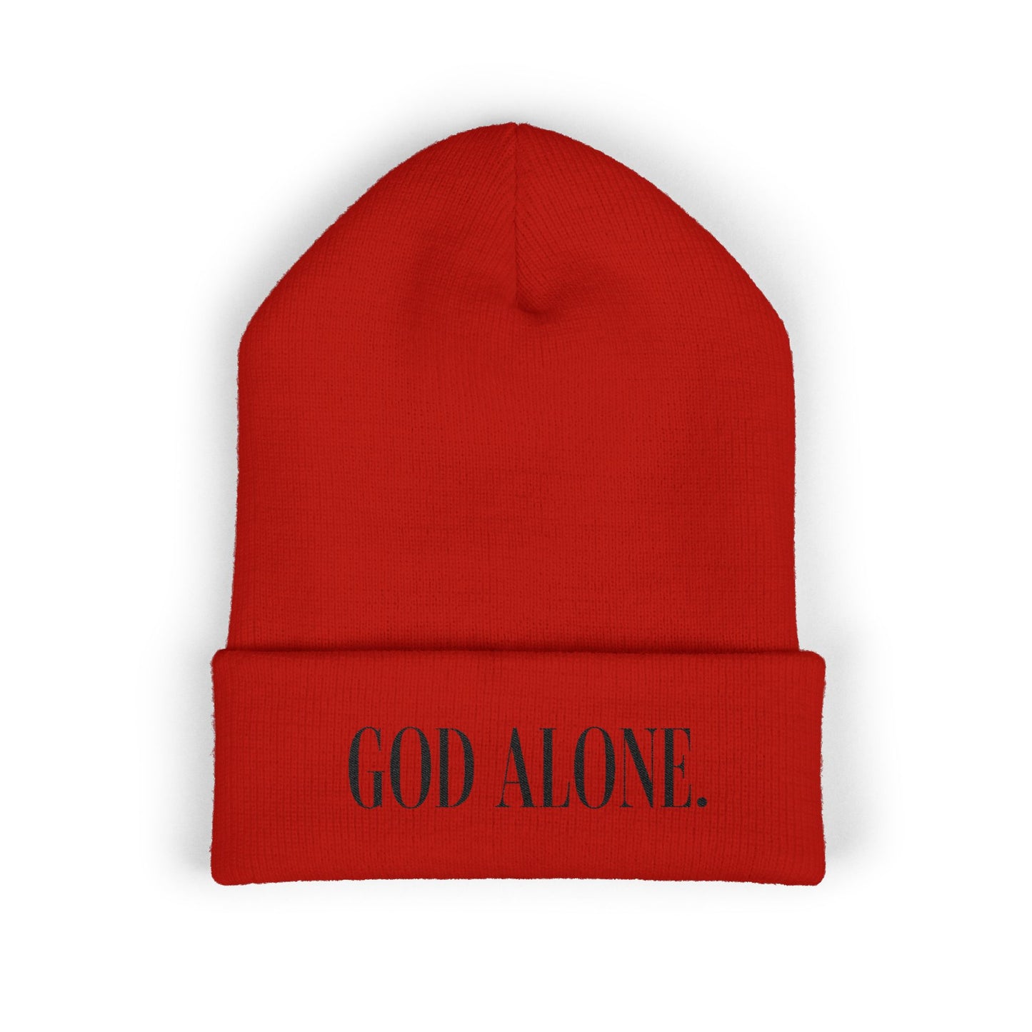 Unisex God Alone Embroidered Beanie