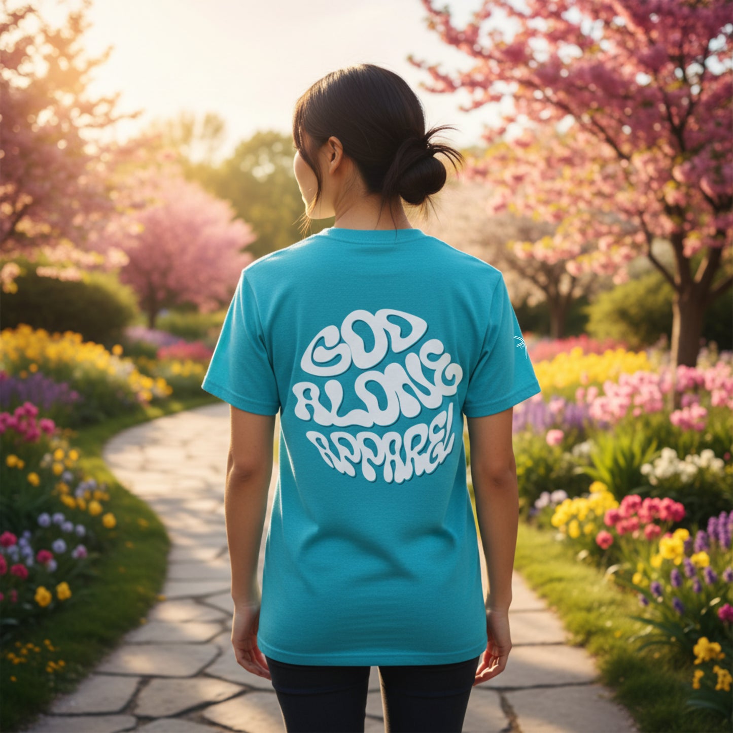 God Alone Apparel Retro Bubble Letter Tee