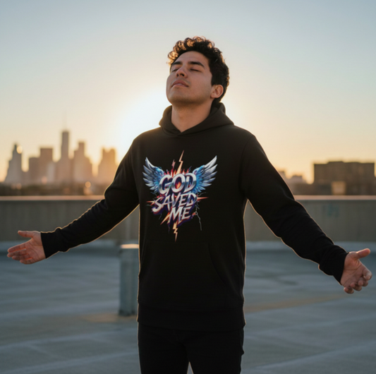God Saved Me Unisex Hooded Long Sleeve Tee