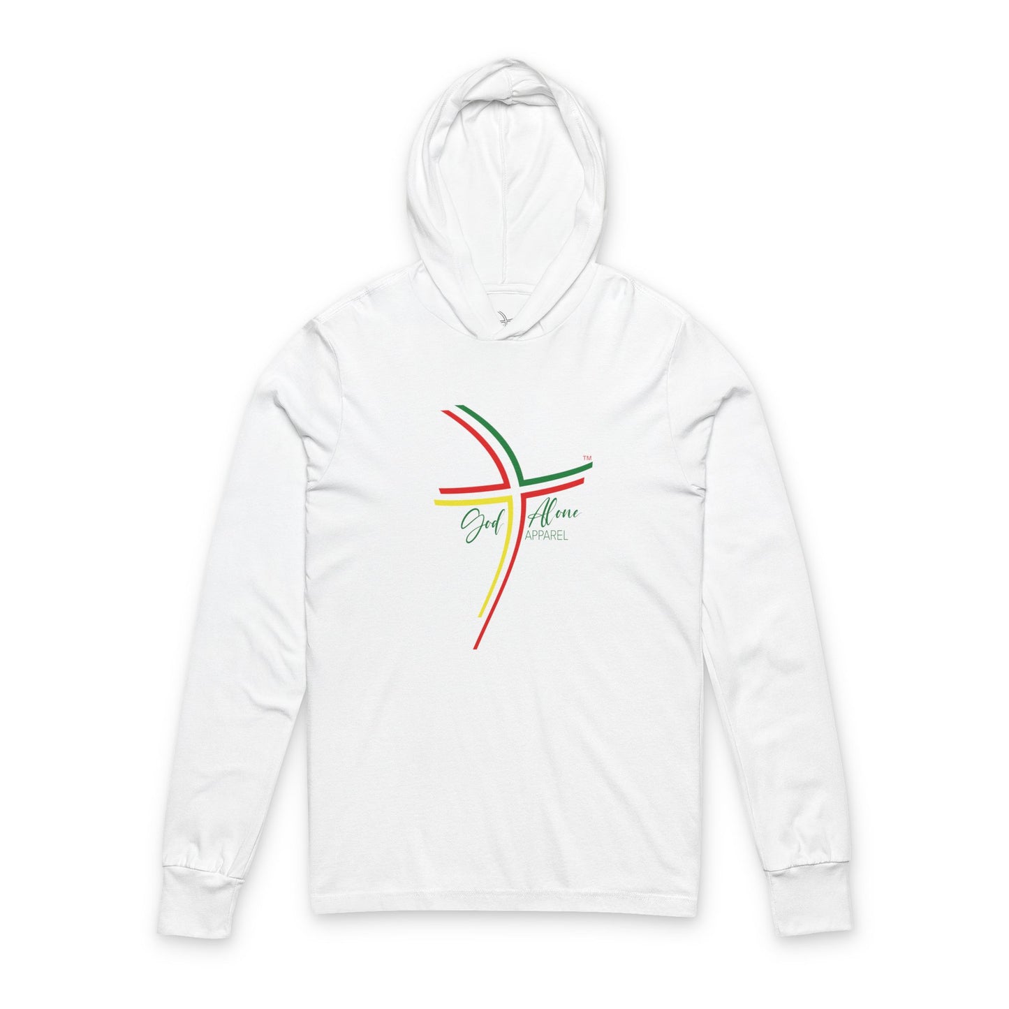 Reggae Rasta Colors Logo Graphic Unisex Hooded Long Sleeve Tee