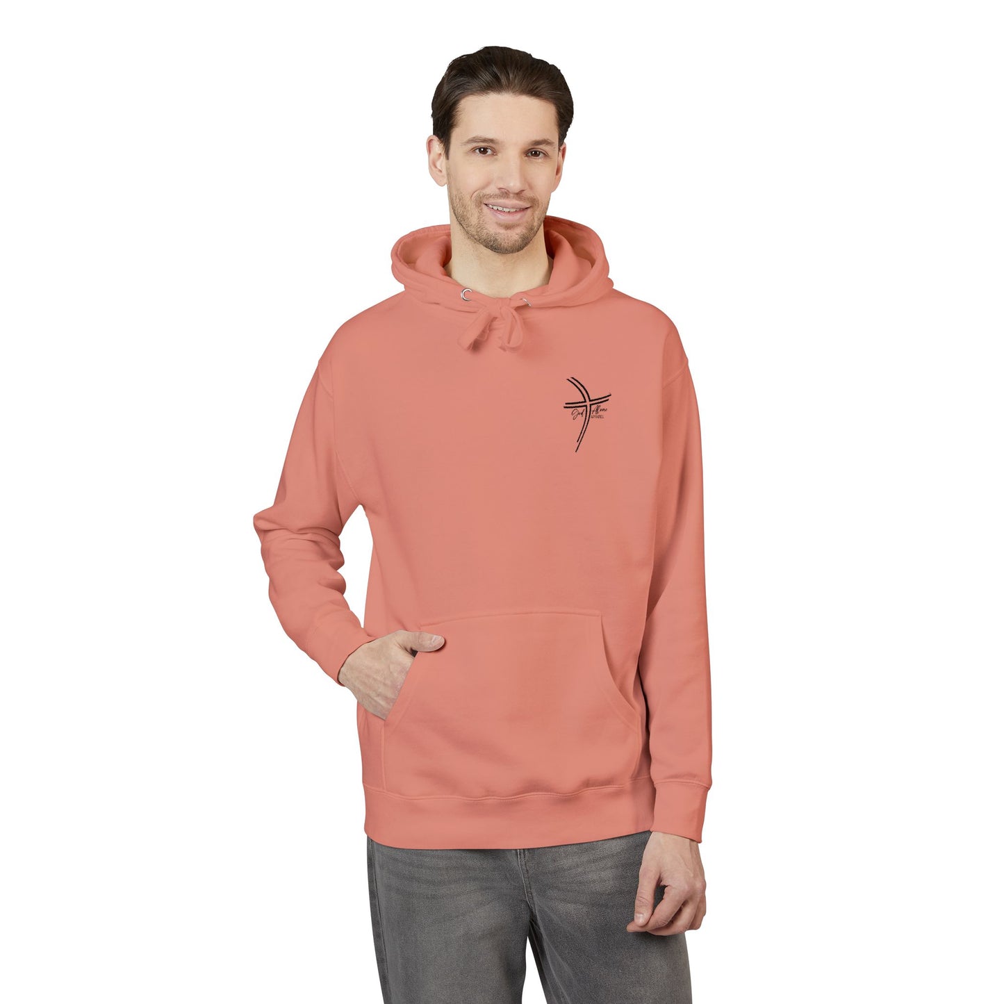 Small Logo Graphic Unisex Premium Embroidery Cozy Fleece Hoodie