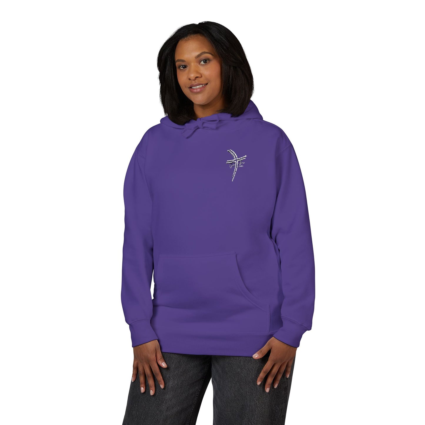 Small Logo Graphic Unisex Premium Embroidery Cozy Fleece Hoodie (Additional Colors)