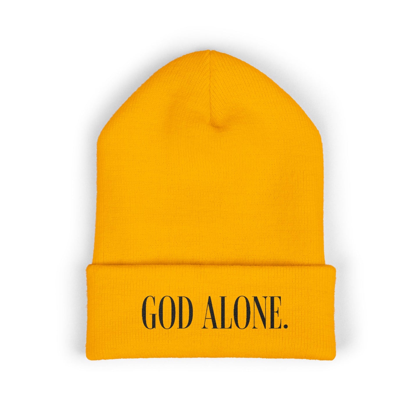 Unisex God Alone Embroidered Beanie