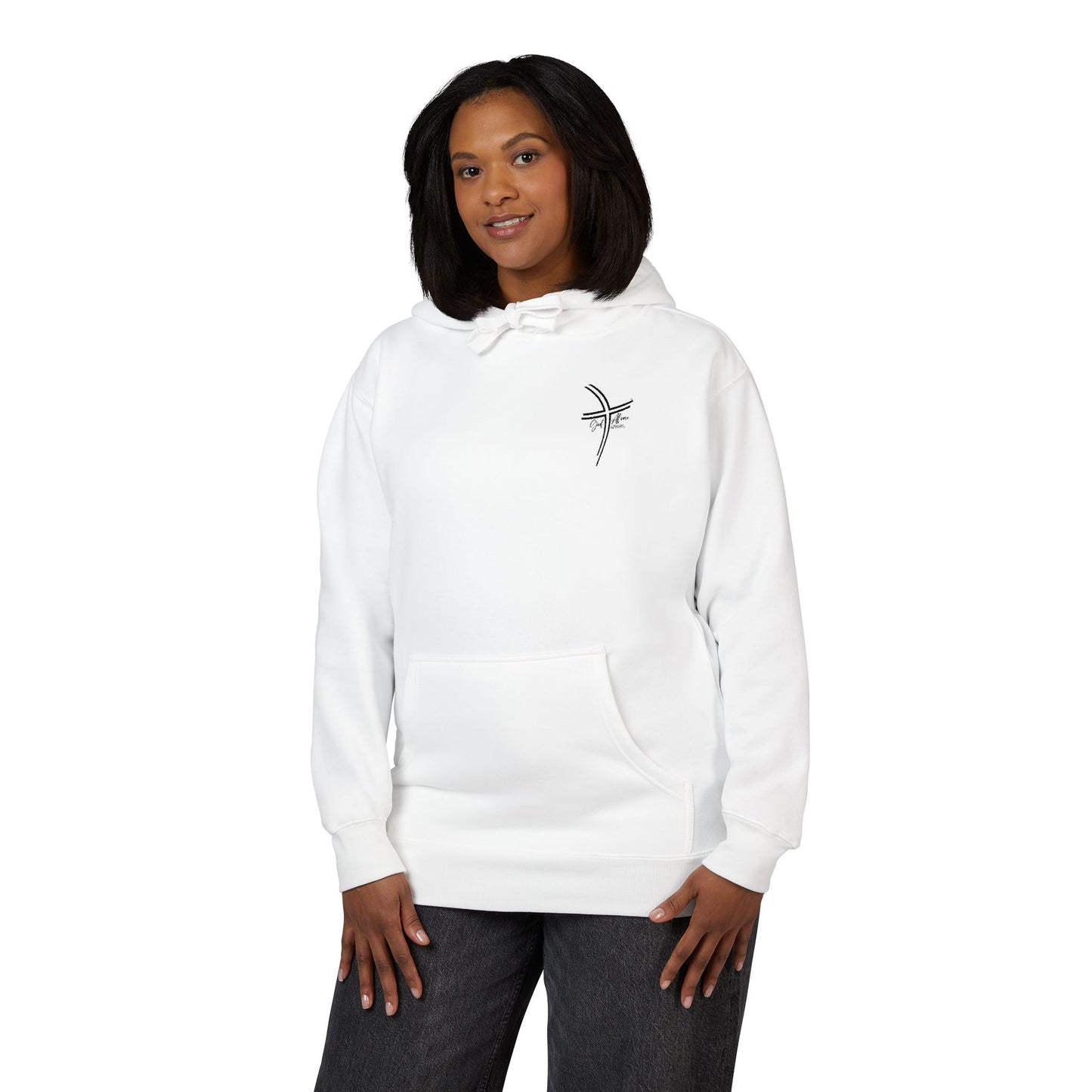Small Logo Graphic Unisex Premium Embroidery Cozy Fleece Hoodie