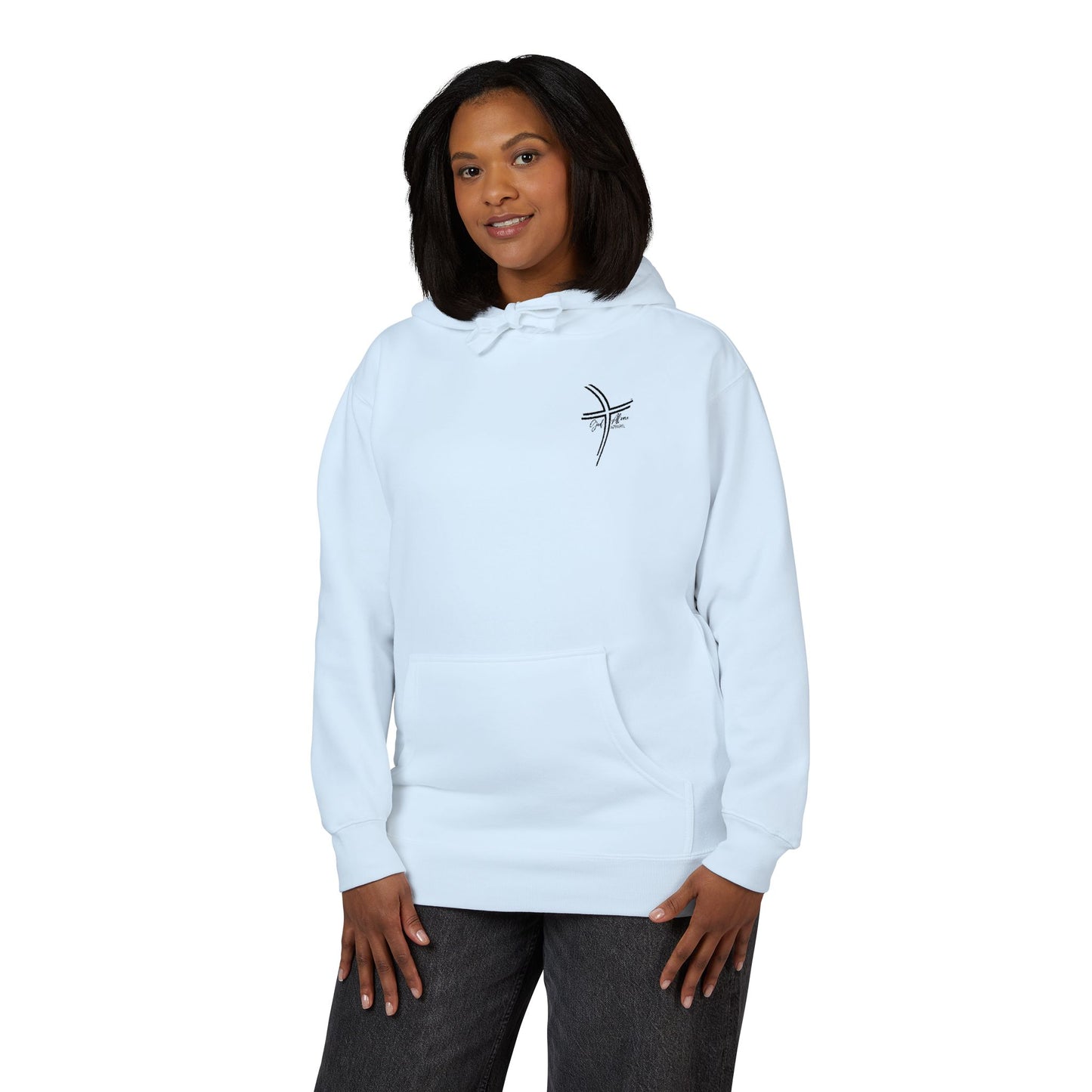 Small Logo Graphic Unisex Premium Embroidery Cozy Fleece Hoodie
