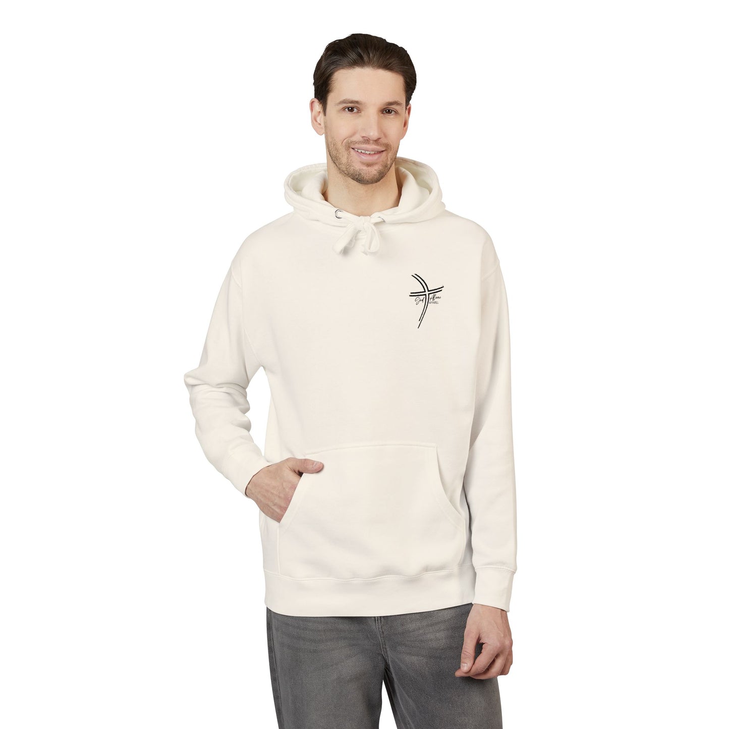 Small Logo Graphic Unisex Premium Embroidery Cozy Fleece Hoodie