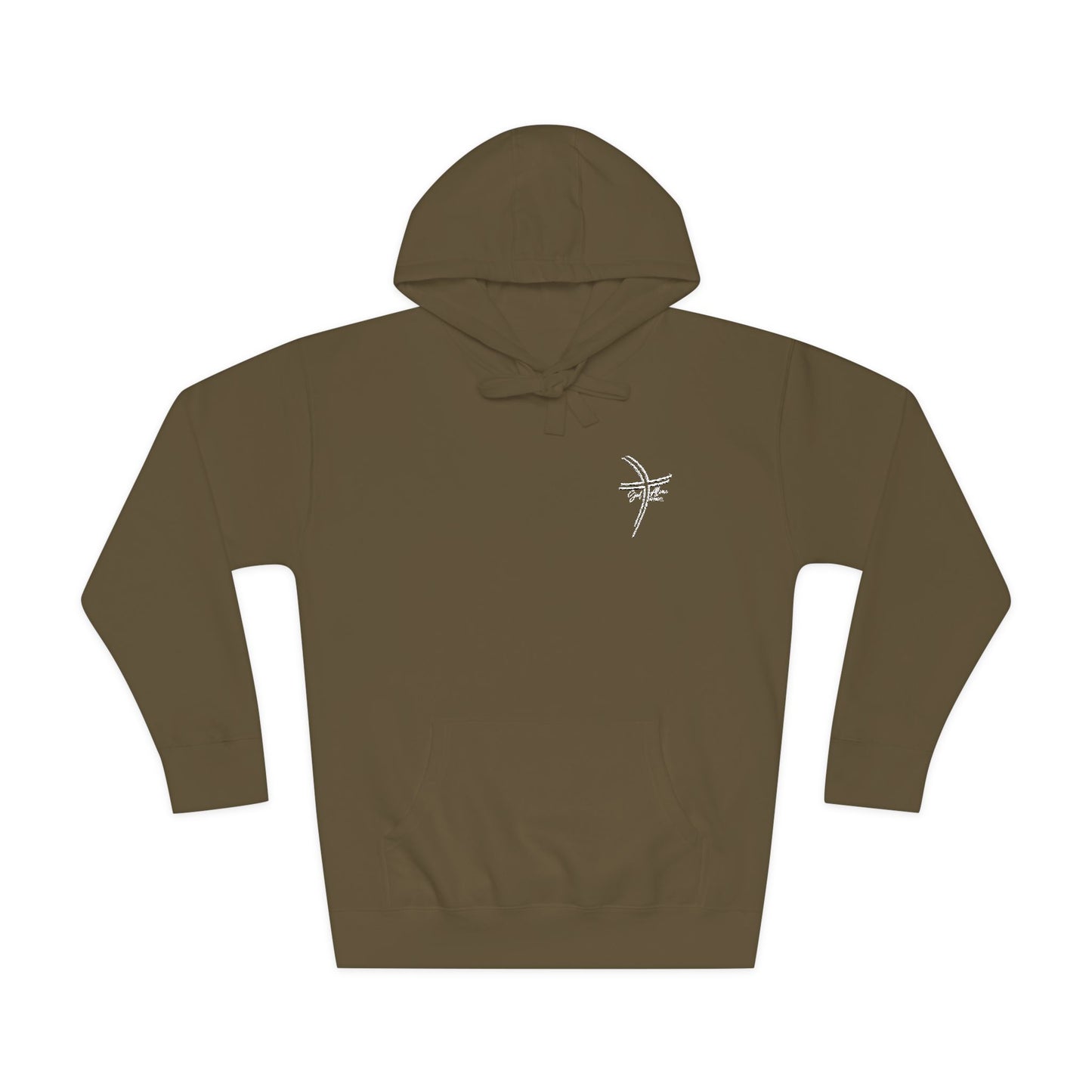 Small Logo Graphic Unisex Premium Embroidery Cozy Fleece Hoodie (Additional Colors)