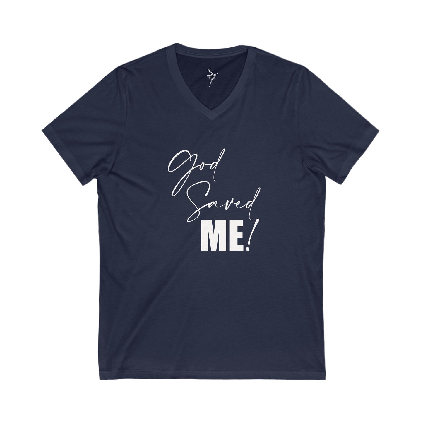 God Saved Me Unisex Short Sleeve V-Neck Tee