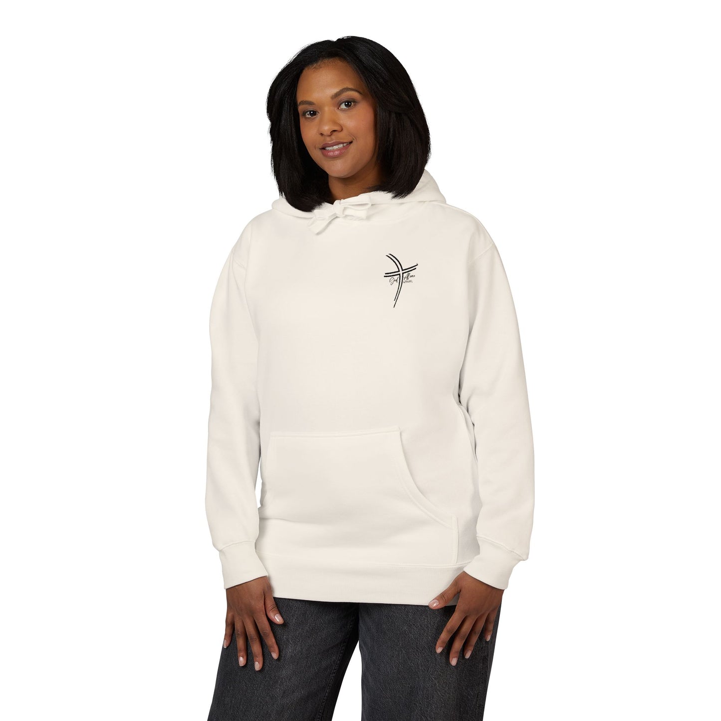 Small Logo Graphic Unisex Premium Embroidery Cozy Fleece Hoodie