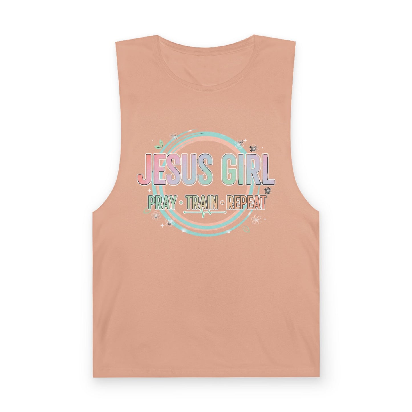 Jesus Girl Pray Train Repeat Women’s Gym Tank