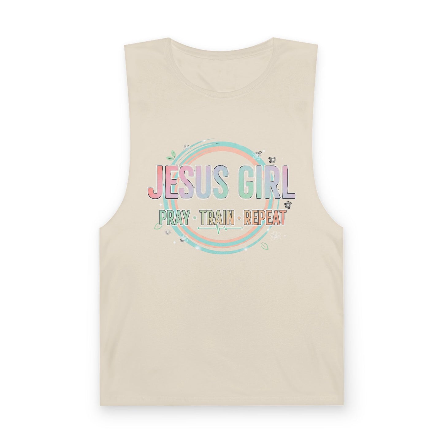 Jesus Girl Pray Train Repeat Women’s Gym Tank