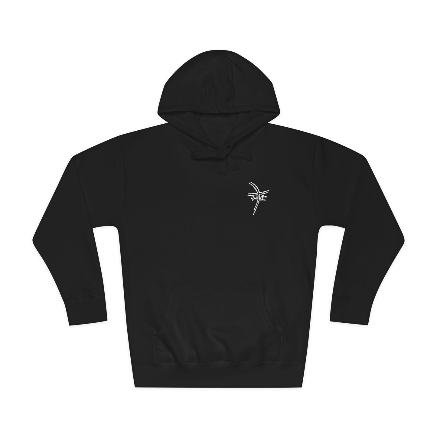 Small Logo Graphic Unisex Premium Embroidery Cozy Fleece Hoodie (Additional Colors)