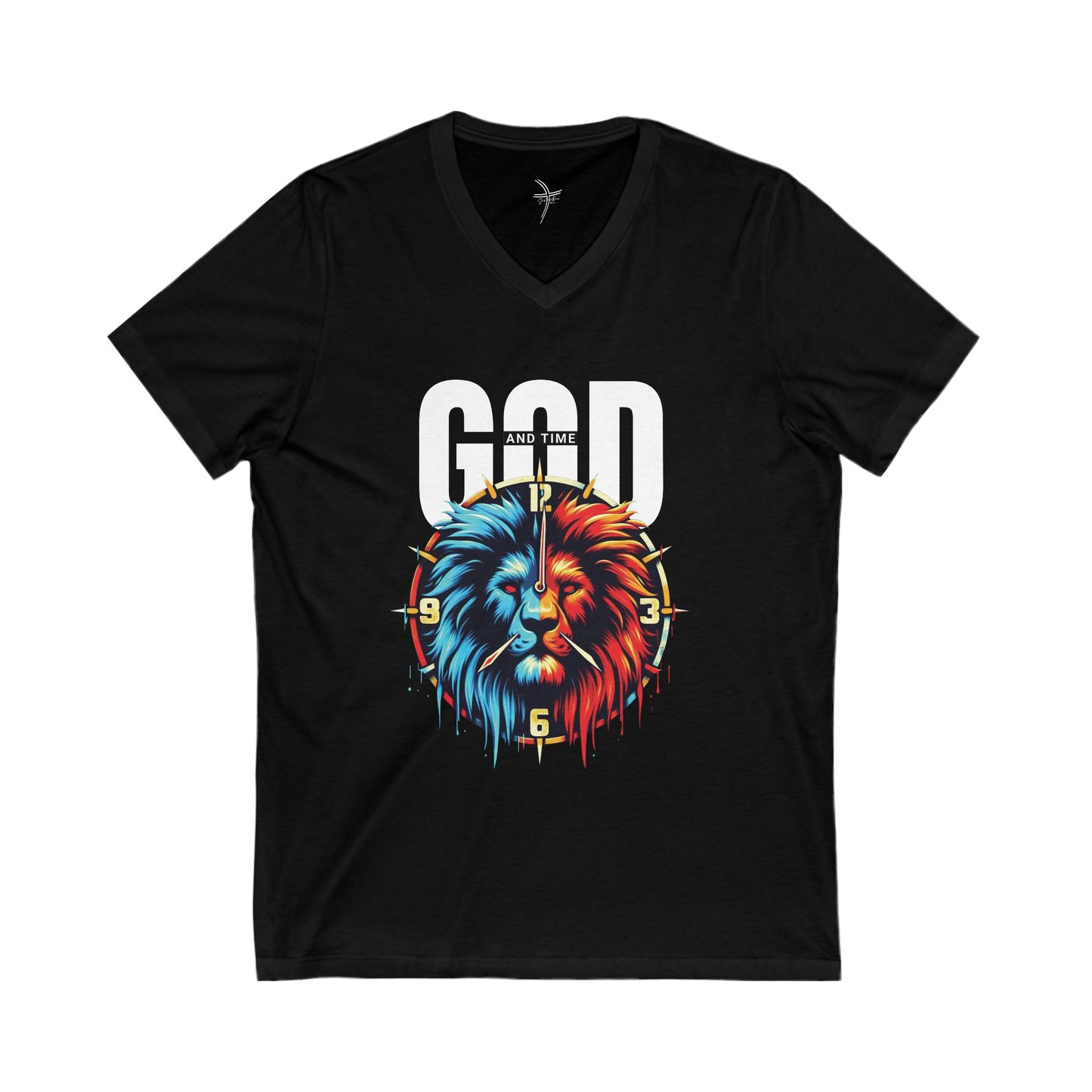 God and Time Unisex Short Sleeve V-Neck Tee