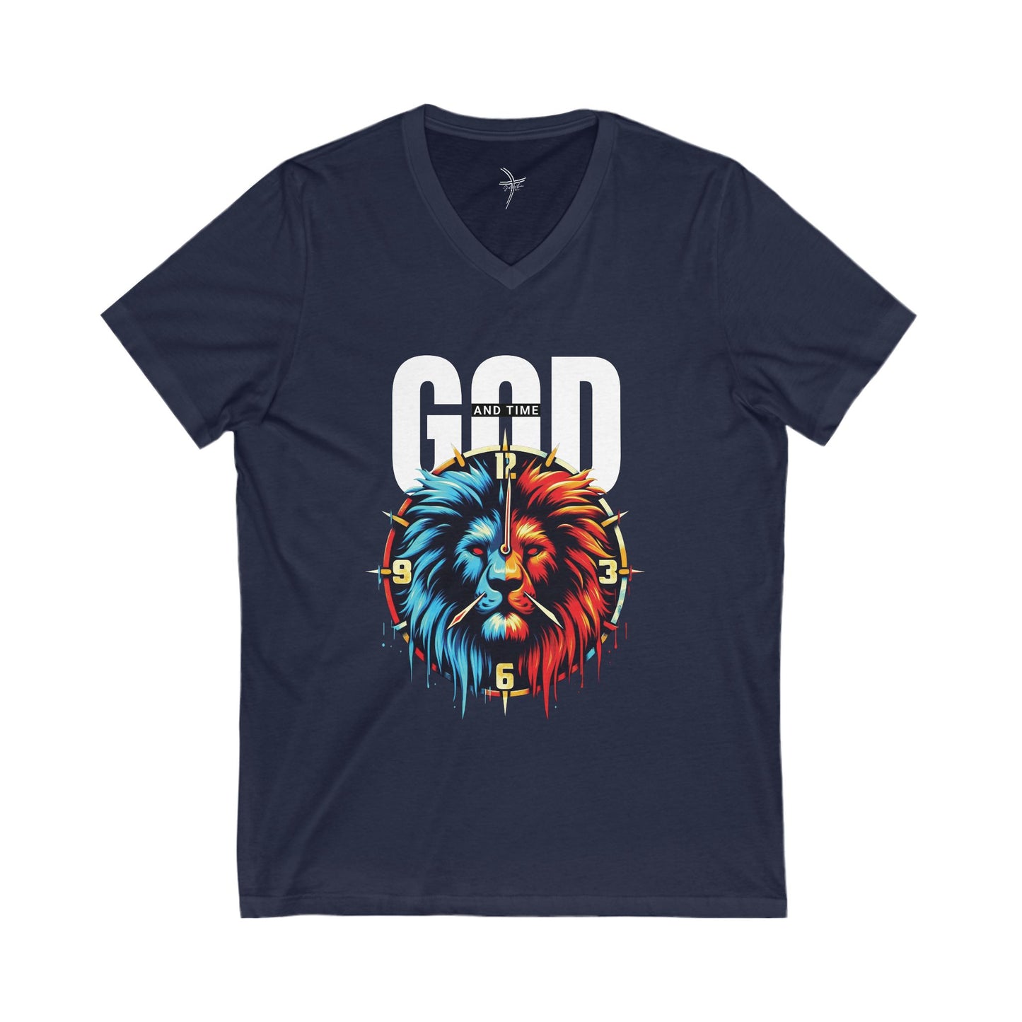 God and Time Unisex Short Sleeve V-Neck Tee