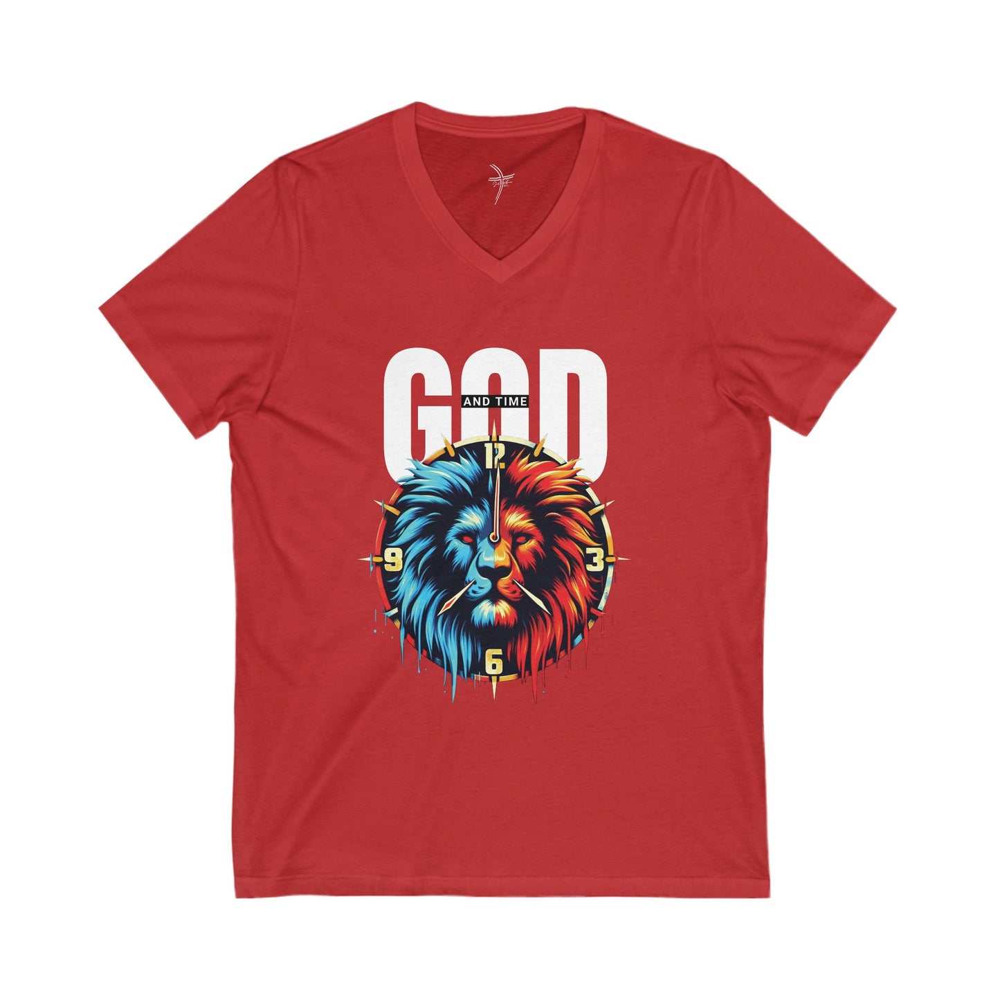 God and Time Unisex Short Sleeve V-Neck Tee