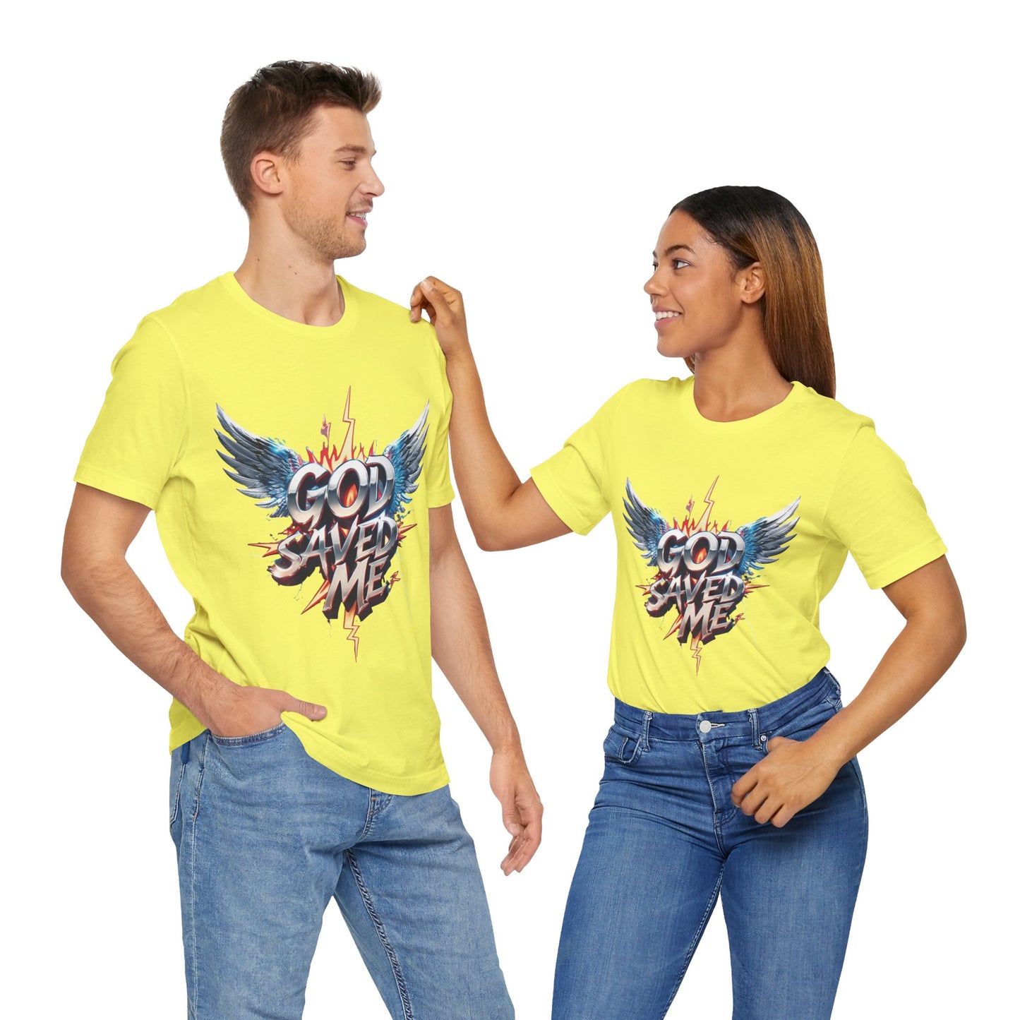 God Saved Me Graphic Unisex Short Sleeve Tee