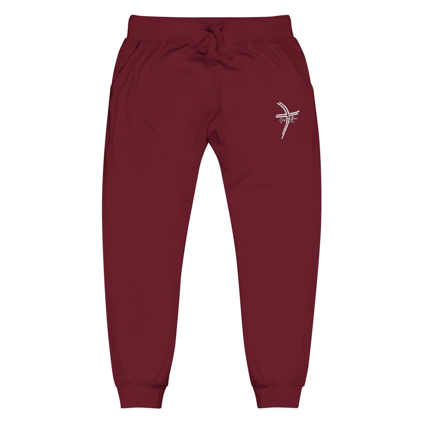 Comfortable Embroidered Unisex Fleece Sweatpants (Alternate Colors)