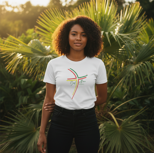 God Alone Apparel Reggae Colors Logo Tee