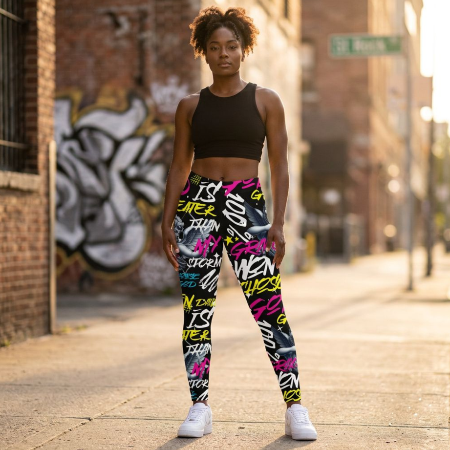 Greater Than My Storm Leggings