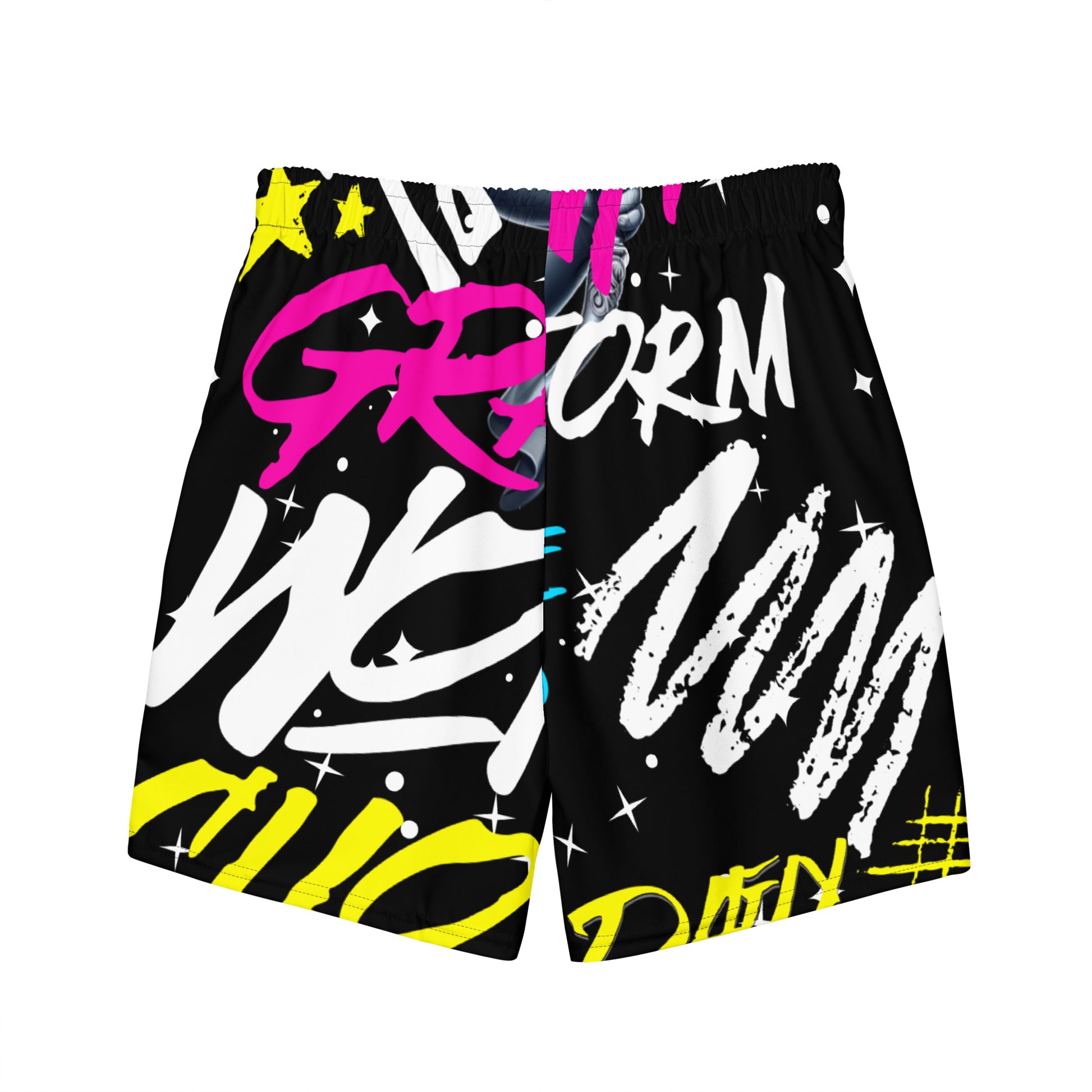Greater Than My Storm Swim Trunks back God Alone Apparel swim trunks