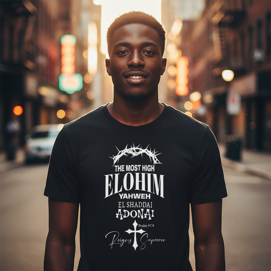 The Most High Unisex Tee Black God Alone Apparel faith streetwear