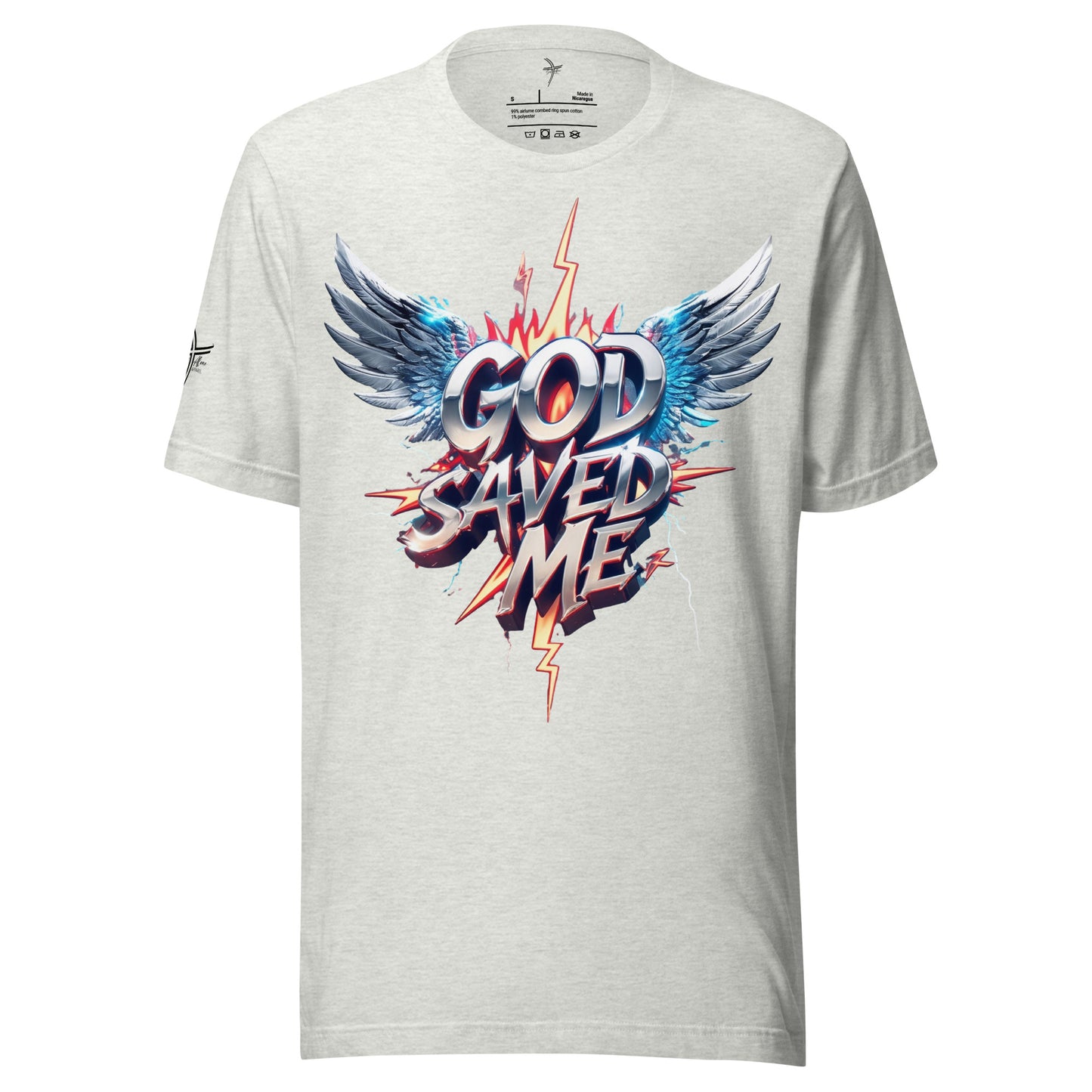 God Saved Me Graphic Tee Ash God Alone Apparel faith apparel