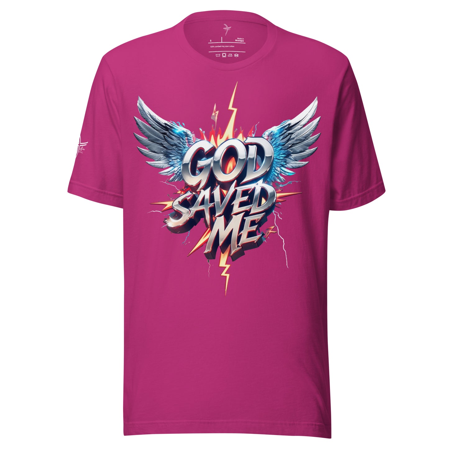 God Saved Me Graphic Tee Berry God Alone Apparel Christian streetwear