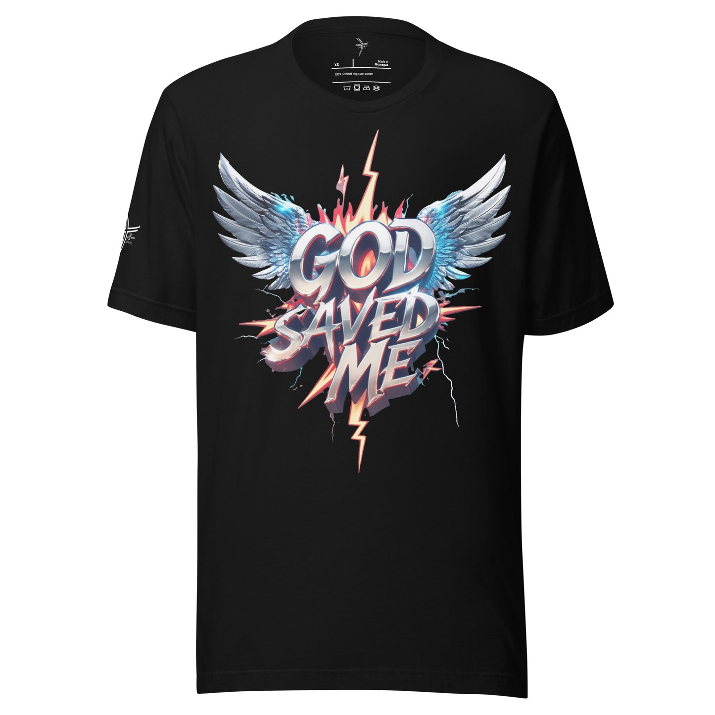 God Saved Me Graphic Tee Black God Alone Apparel faith streetwear