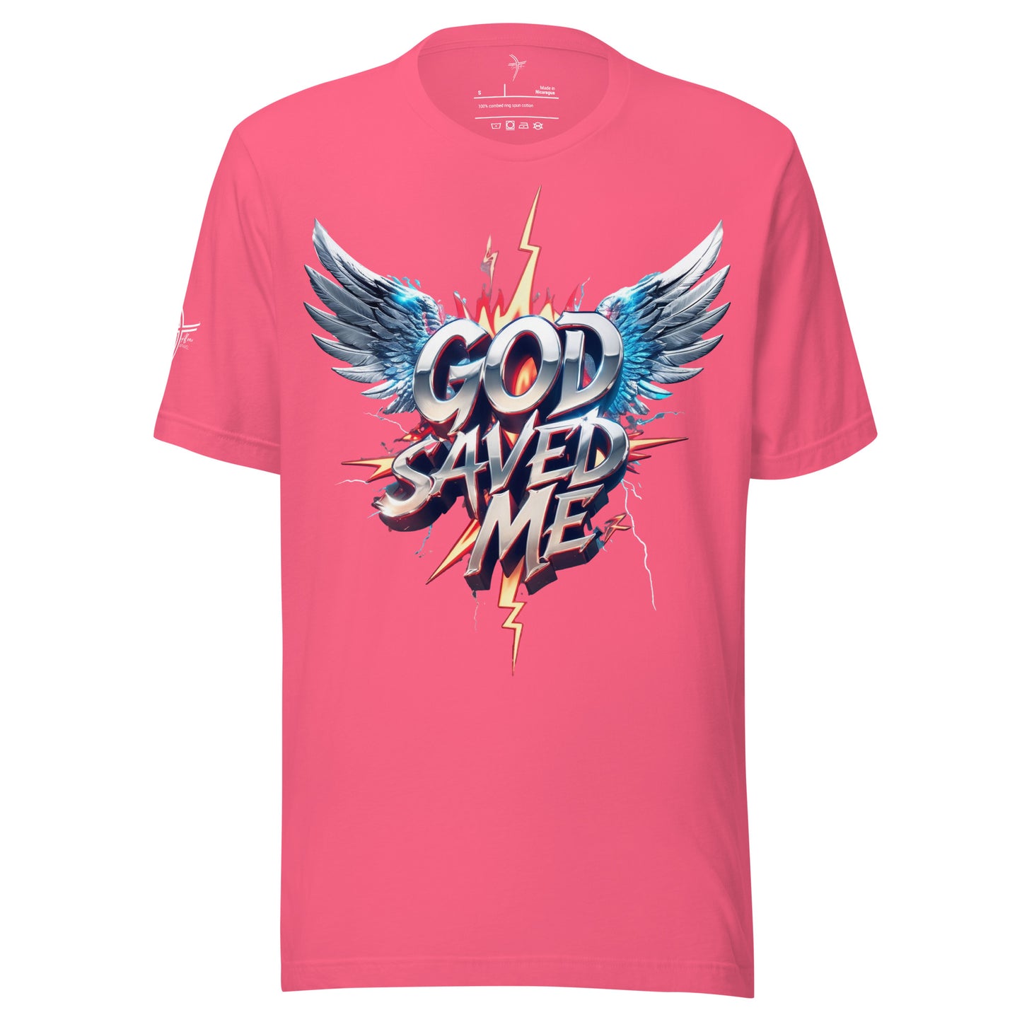 God Saved Me Graphic Tee Charity Pink God Alone Apparel faith fashion