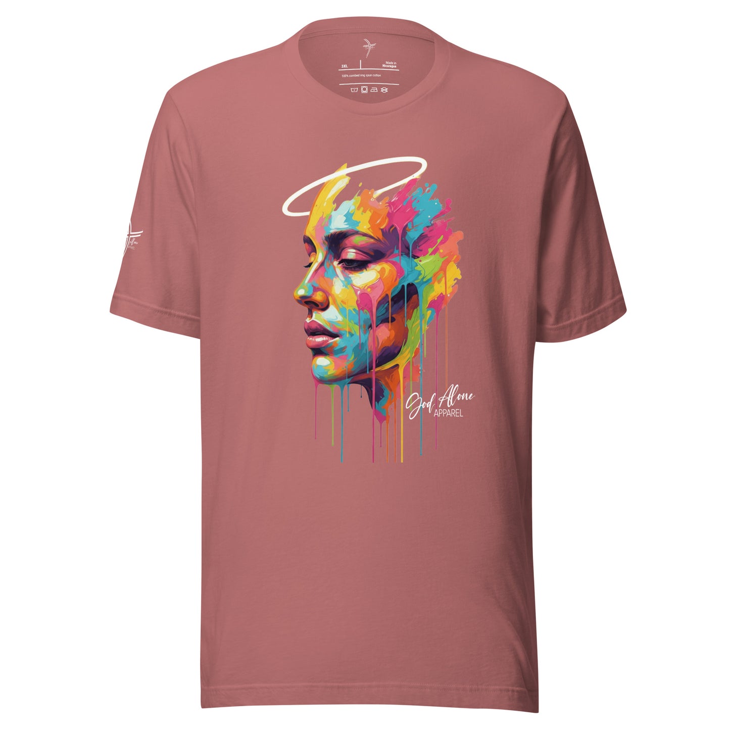 Glorified Tee Mauve God Alone Apparel faith graphic tee