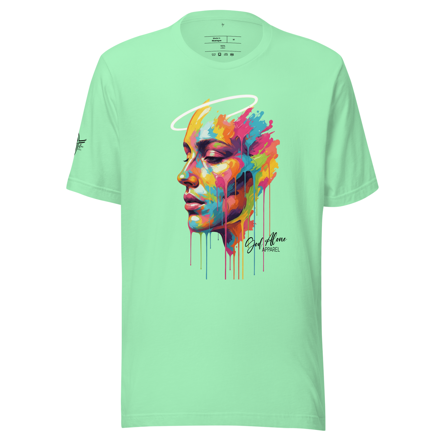 Glorified Tee Mint God Alone Apparel faith graphic tee