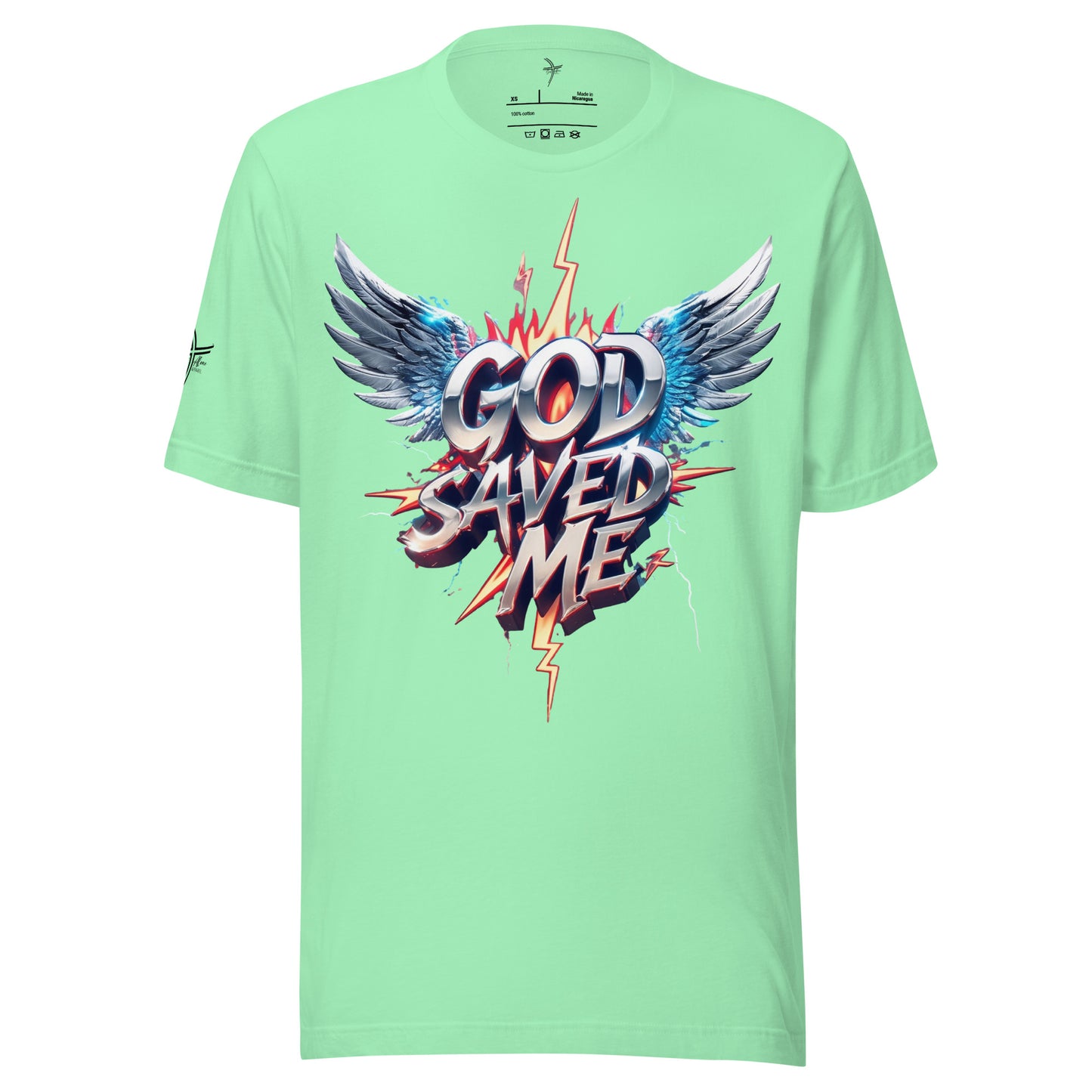 God Saved Me Graphic Tee Mint God Alone Apparel Christian tee