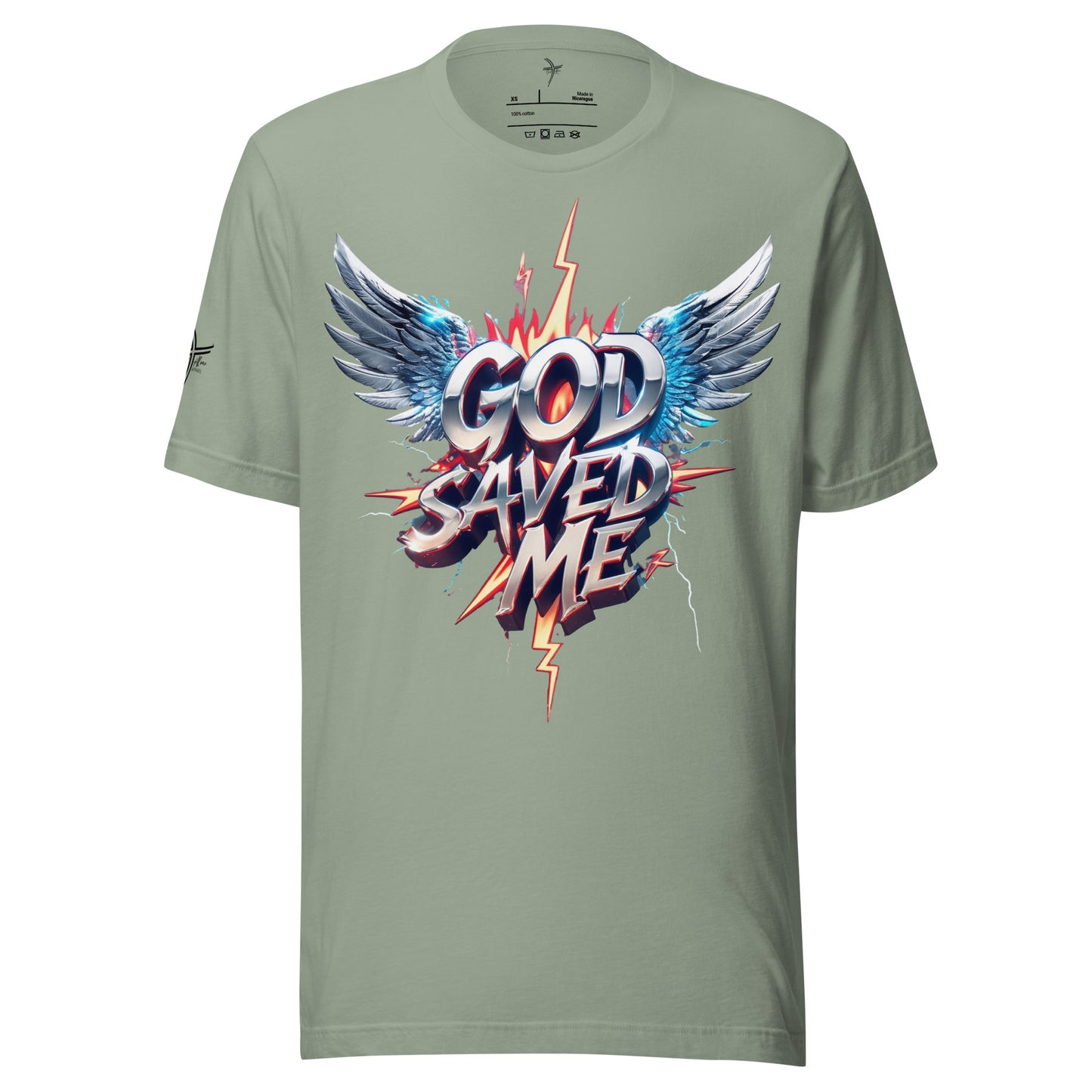 God Saved Me Graphic Tee Sage God Alone Apparel faith apparel